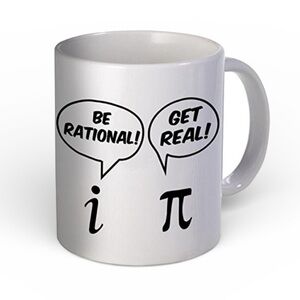 "Be Rational, Get Real" Mathematics Funny Ceramic Mug - NWT
